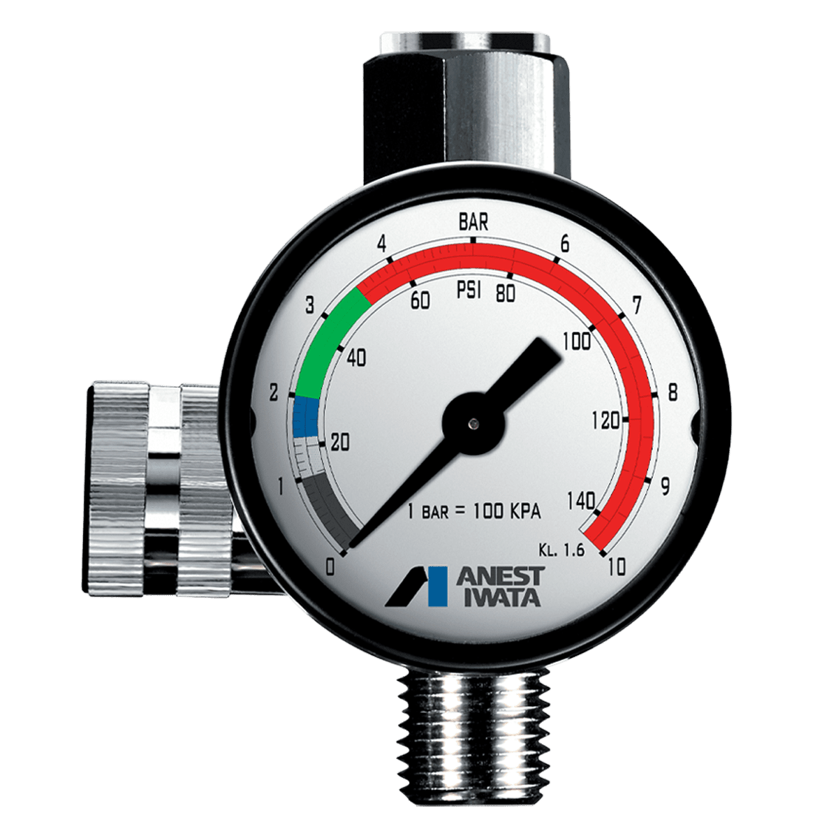 Anest Iwata Air Pressure Management Gauge Straight Type for Spray Gun  Adjustment